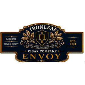 Ironleaf Envoy cigar band artwork