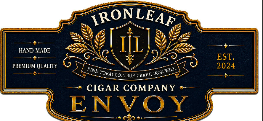 Ironleaf Envoy cigar band artwork