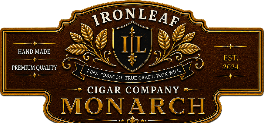 Ironleaf Monarch cigar band artwork