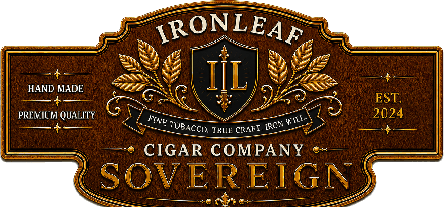 Ironleaf Sovereign cigar band artwork