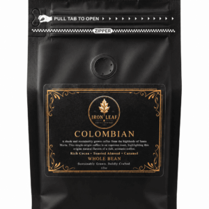 Colombian Espresso coffee bag by Iron Leaf Coffee Company